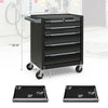 5-drawer tool storage cabinet in black featuring pre-drilled holes for hooks, ideal for organizing tools in workshops.