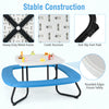 Toddler outdoor activity table with heavy-duty metal frame, adjustable umbrella, and rounded edges for safety and.