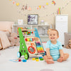 Colorful toddler push walker activity center toy with games, ergonomic design, and premium rubber wheels for safe play.