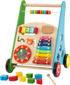 Toddler Push Walker Activity Center Toy with Burr-free Handle
