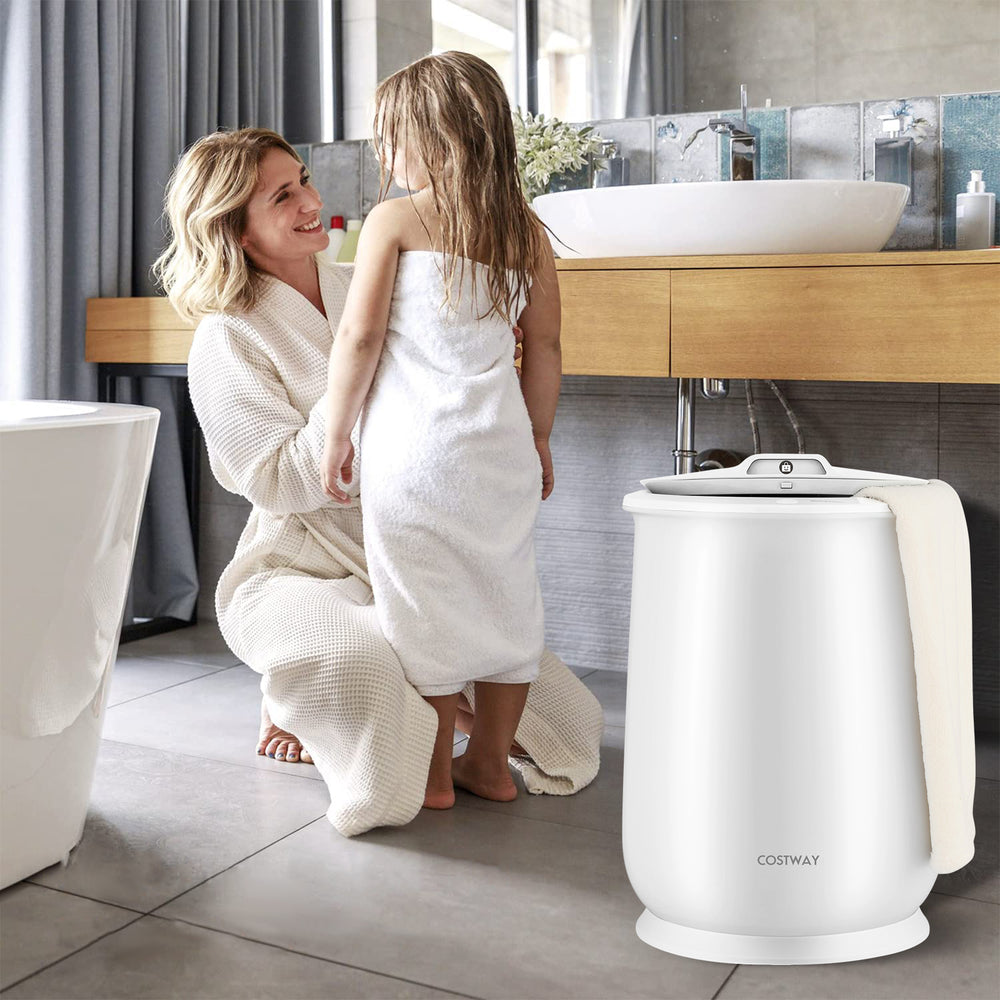Towel Warmer Bucket with Auto Shut Off for Bathroom-White - Gallery View 1 of 10