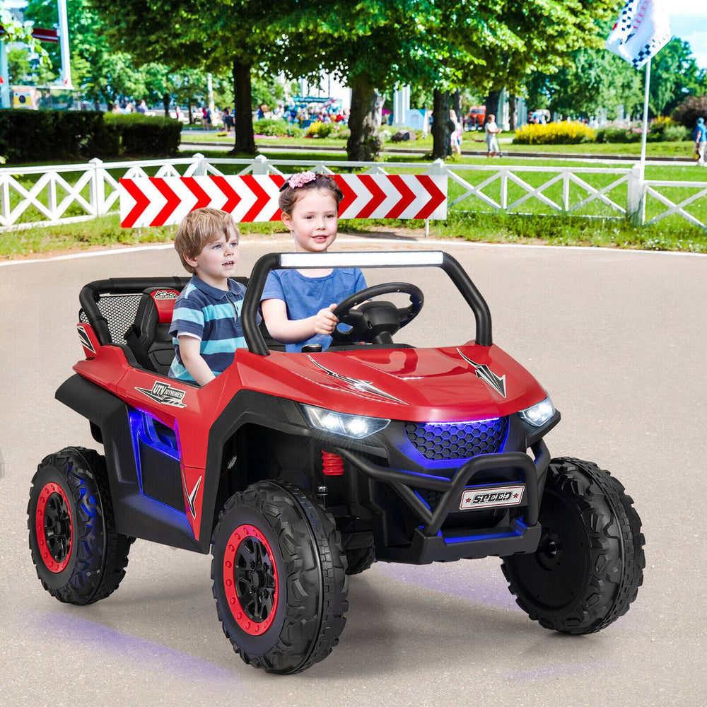 12V 2-Seater Kids Ride on UTV with Slow Start Function Music-Red - Gallery View 1 of 10