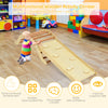 3-in-1 kids wooden climber set with ramp and blue mat, designed for safe play and muscle development for children over.