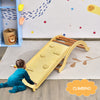 3-in-1 Kids Wooden Arch Triangle Rocker Climber Set with Ramp and Mat - Gallery View 1 of 11