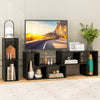 3 Pieces Adjustable TV Stand for TVs up to 65 Inch with Shelves-Mixed Black - Gallery View 1 of 10