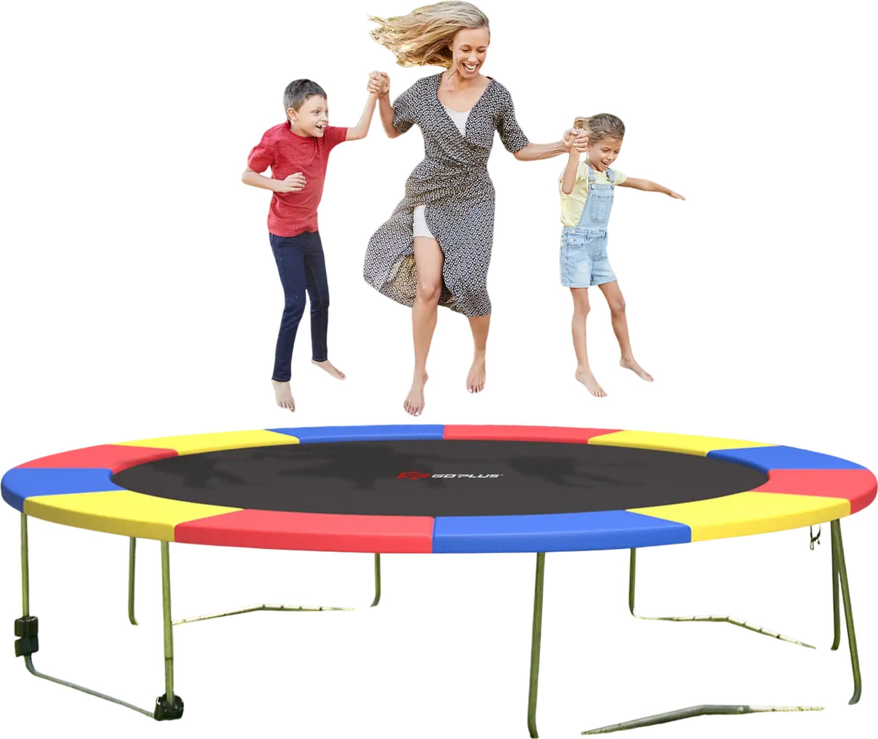 Costway 12' Universal Waterproof Tear-Resistant Trampoline Safety Pad Spring Cover Multicolor 10829357 New