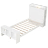 Twin size bed frame featuring a sturdy solid pine wood construction and slatted design for mattress support and.