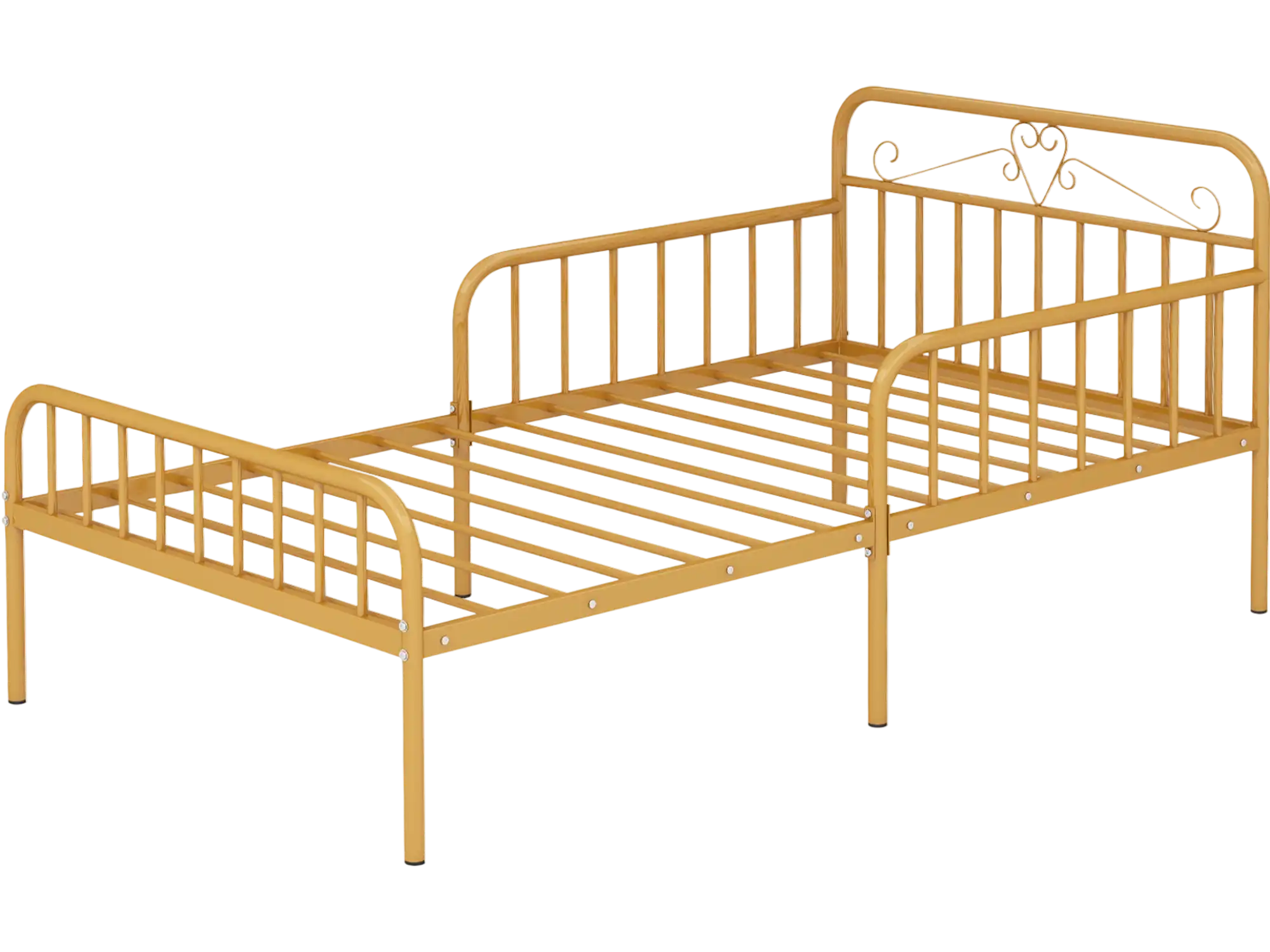 Costway Twin Bed Frame w/ Headboard & Safety Side Guardrails 936482175 New