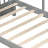 Twin size house bed slats in gray, featuring sturdy plywood construction for mattress support and enhanced durability.
