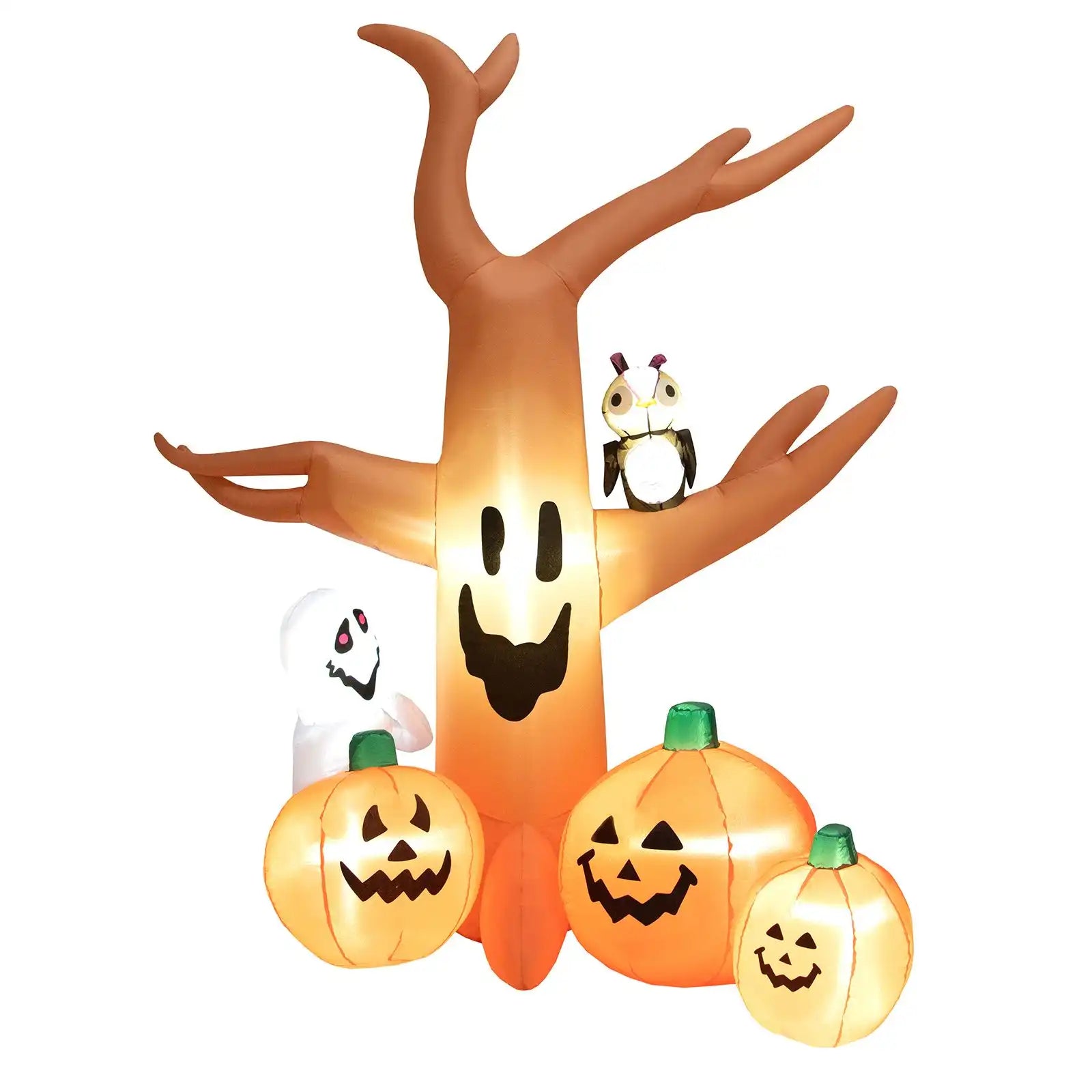 Costway 8' Halloween Inflatable Dead Tree with LED Lights 58602419 New