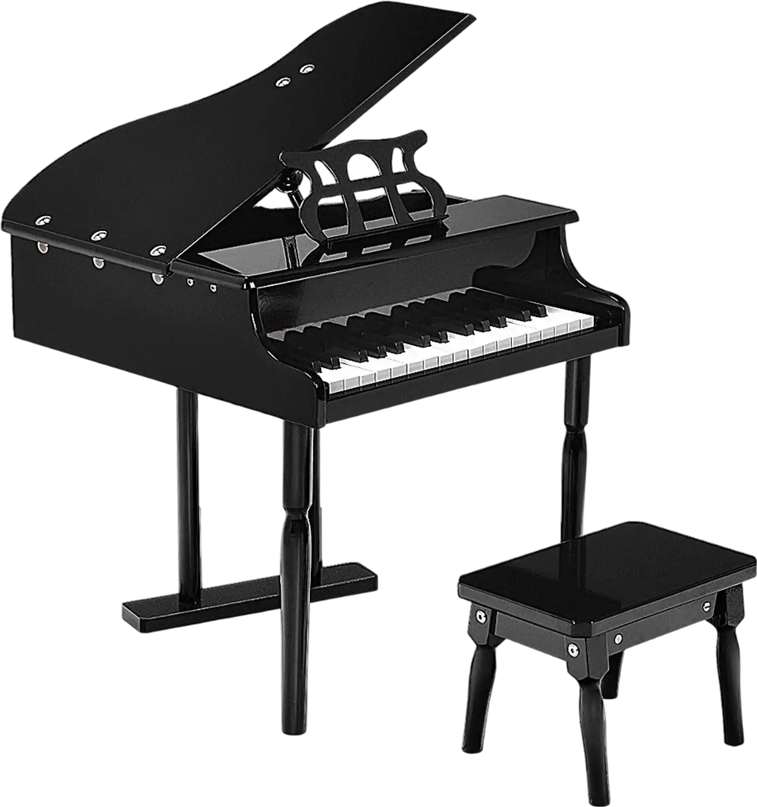 Costway Pianos & Keyboards Musical Instrument Toy 30-Key Children Mini Grand Piano with Bench Black New