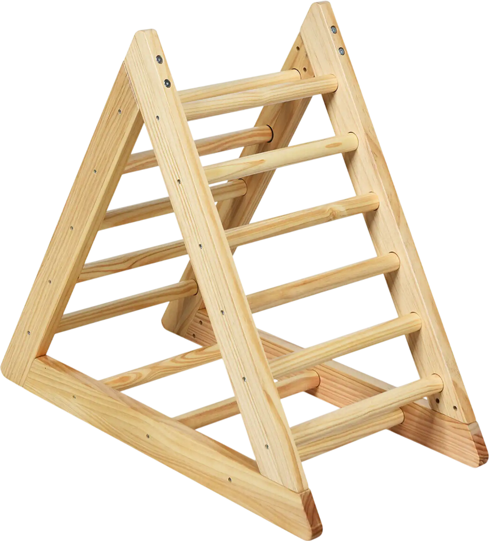 Wooden Triangle Climber for Toddler Step Training