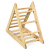 Wooden triangle climber for toddlers, made of pine, with a sturdy design for step training and motor skill development.