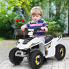 6V Kids Electric ATV 4 Wheels Ride-On Toy-White - Gallery View 1 of 11