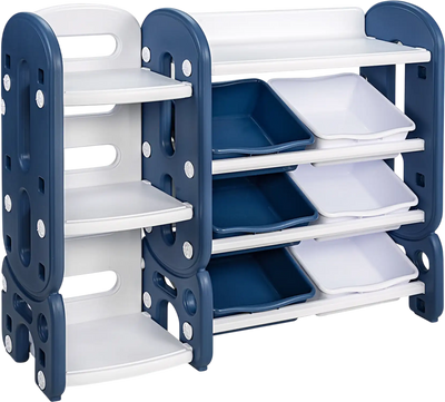 Costway Kids Toy Storage Organizer with Bins Multi-Layer Shelf 42135867 New