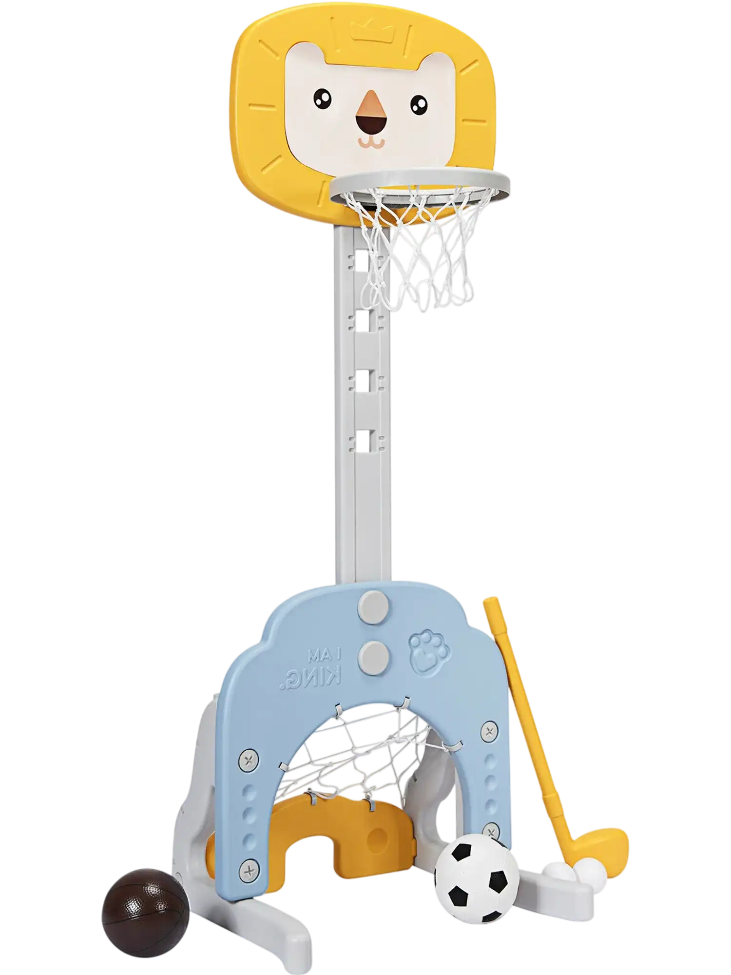 Costway 3-in-1 Adjustable Kids Basketball Hoop Sports Set 16874532 New