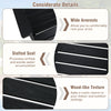 Wide armrests and slatted seat of the black HDPE patio dining set, perfect for outdoor relaxation and dining.