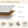 Folding design of fabric bins for the natural bamboo dresser with 6 drawers, ideal for bedroom or living room storage.