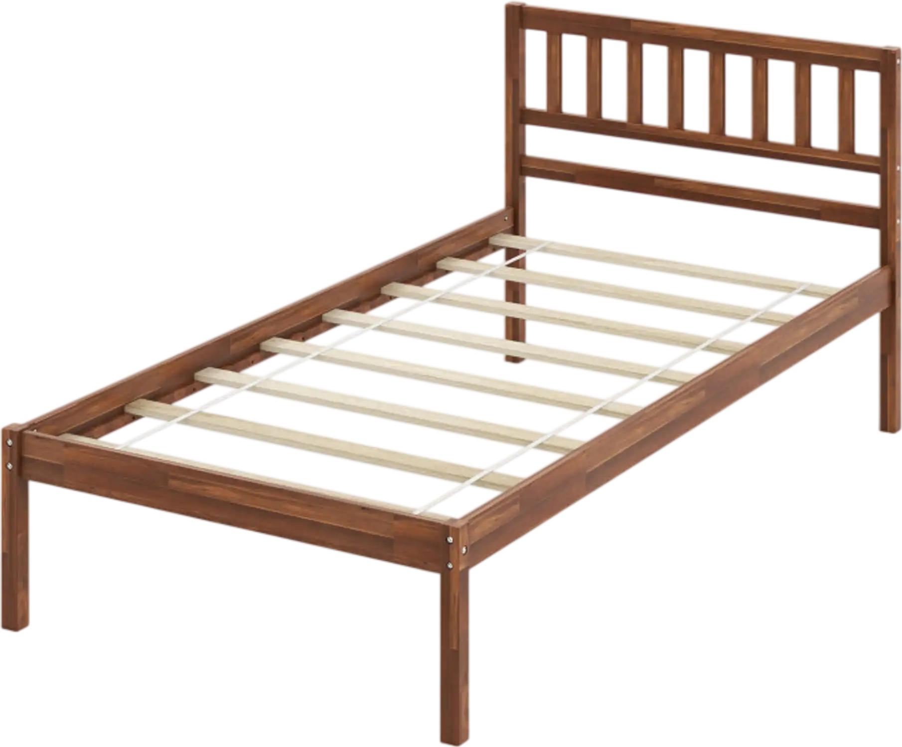 Costway 3-Piece Twin Wood Bed Frame Nightstand Bench Bedroom Set 30773743 New