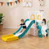 6-in-1 Toddler Slide L-shaped Playground with Basketball Hoop and Ladder-Yellow - Gallery View 1 of 10