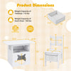 Kids table and chairs set with cat house, featuring detachable storage bins and rounded corners for safety and.