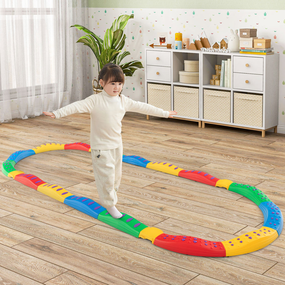 Colorful Kids Wavy Balance Beam with Textured Surface and Non-slip Foot Pads-Multicolor - Gallery View 1 of 7