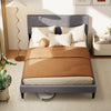Twin/Full/Queen Size Bed Frame Modern Platform Bed with Linen Fabric Upholstered Headboard-Full - Gallery View 1 of 11
