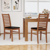 Set of 2 Wooden Dining Chair with Rubber Wood Legs for Living Room-Brown - Gallery View 1 of 8