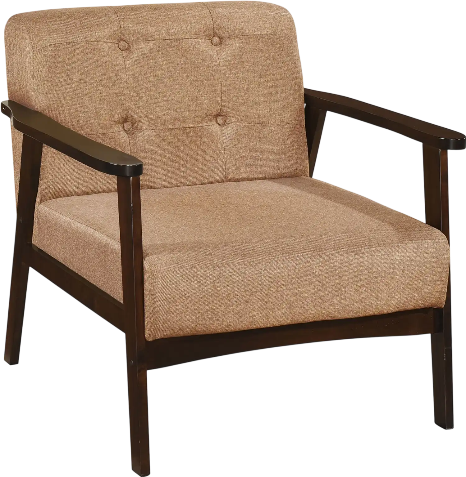 Costway Rubber Wood Frame Accent Chair with Armrest 29206449 New