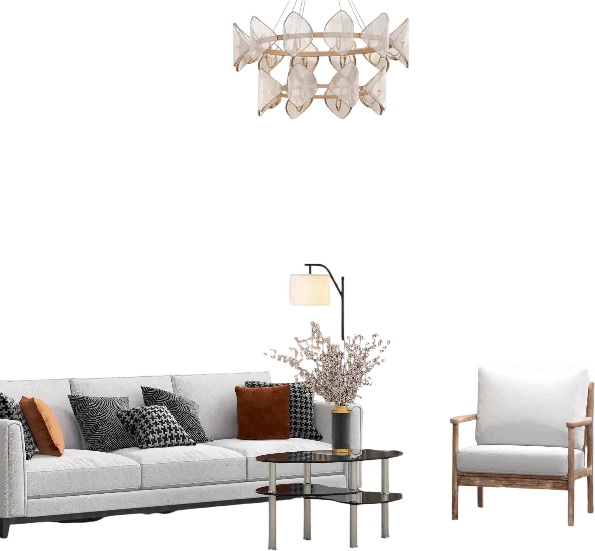 Costway Modern Accent Chair & Oval Tempered Glass Side Coffee Table Set 38203358 New