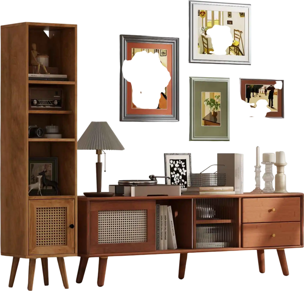 Living Room Bundle: TV Stand, Storage Cabinet and  Accent Chair