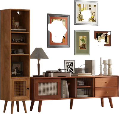 Costway Living Room Furniture Bundle TV Stand Storage Cabinet Accent Chair 38532581 New