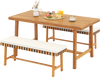 3-Piece Patio Dining Set for 4 People Farmhouse Furniture