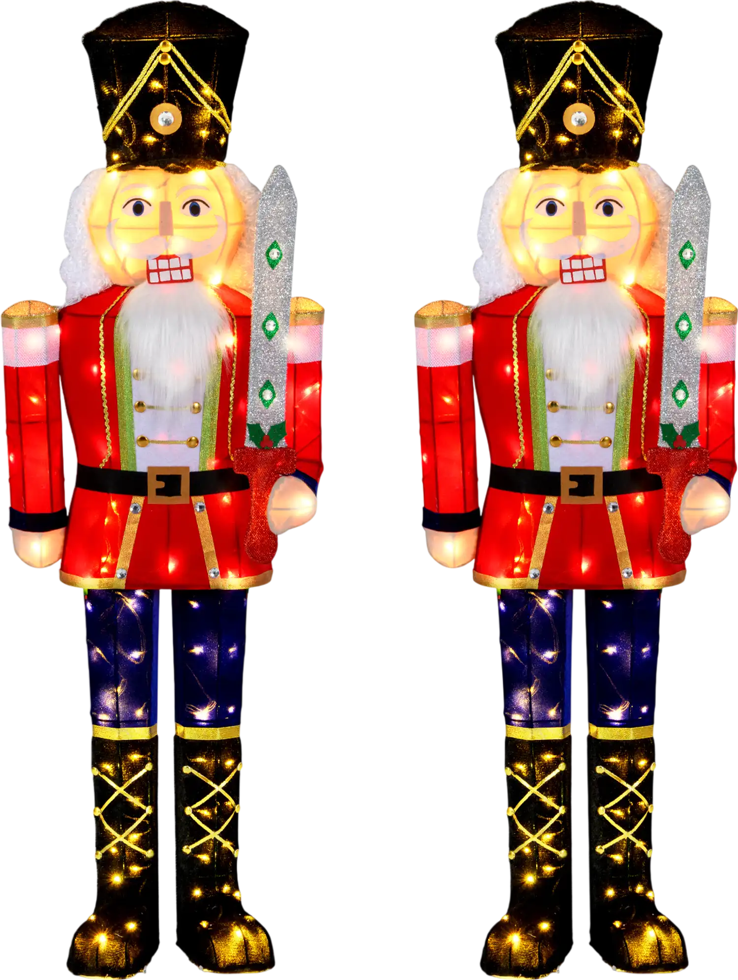 Costway Set of 2 5' Christmas Nutcracker Outdoor Inflatables 18824917 New
