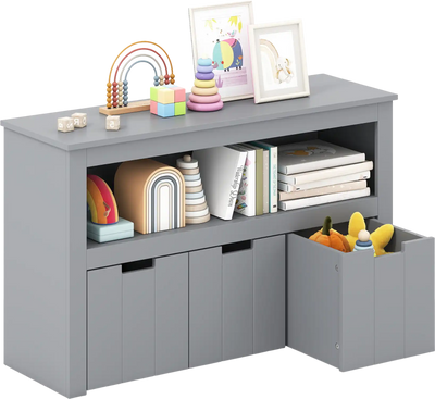 Costway Kids Toy Storage Cabinet Drawer Chest w/ Wheels Cube Shelf 59102673 New