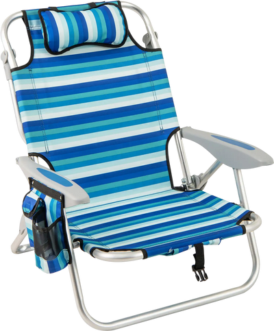 Costway Folding Beach Chair for Adults 4-Position Adjustable Backrest 38149243 New