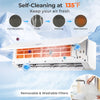 SEERXtreme Mini Split Heat Pump with self-cleaning feature, WiFi enabled, and removable washable filters for fresh air.