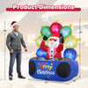 6-foot inflatable DJ Santa with rotating music light and flashing LEDs, perfect for festive outdoor gatherings.