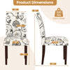 Button tufted beige dining chair dimensions with curved back, sturdy rubber wood legs, and 330 lbs capacity for.