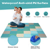 Colorful PU play mat with waterproof and anti-slip features, ideal for use with a Swedish ladder for safe play.