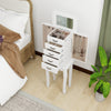 Standing Jewelry Box with 4 Drawers and 2 Side Doors-White - Gallery View 1 of 5