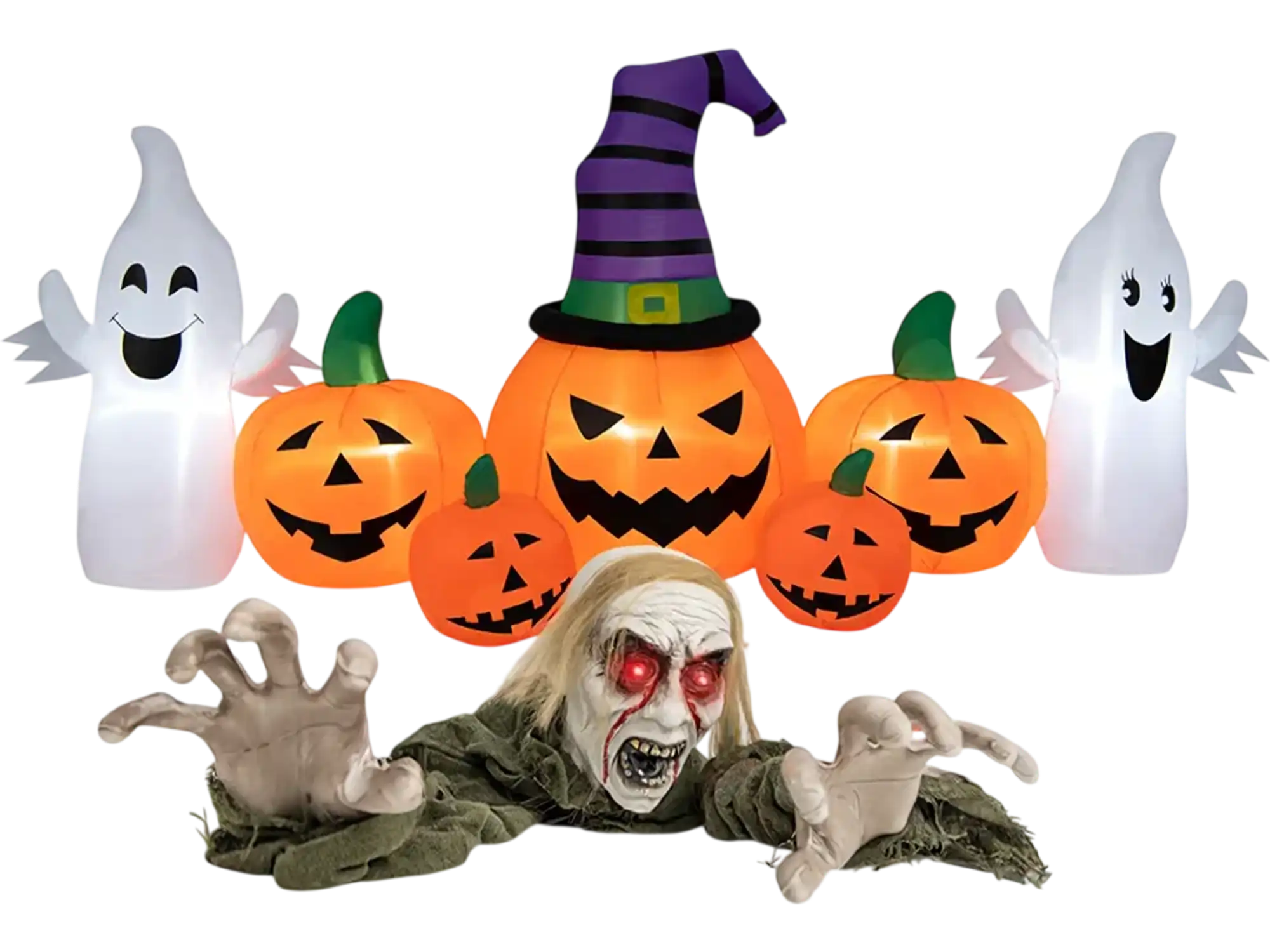 Costway Halloween Groundbreaker Climbing Zombie Inflatable Pumpkins 37567380 New
