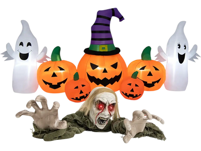 Costway Halloween Groundbreaker Climbing Zombie Inflatable Pumpkins 37567380 New