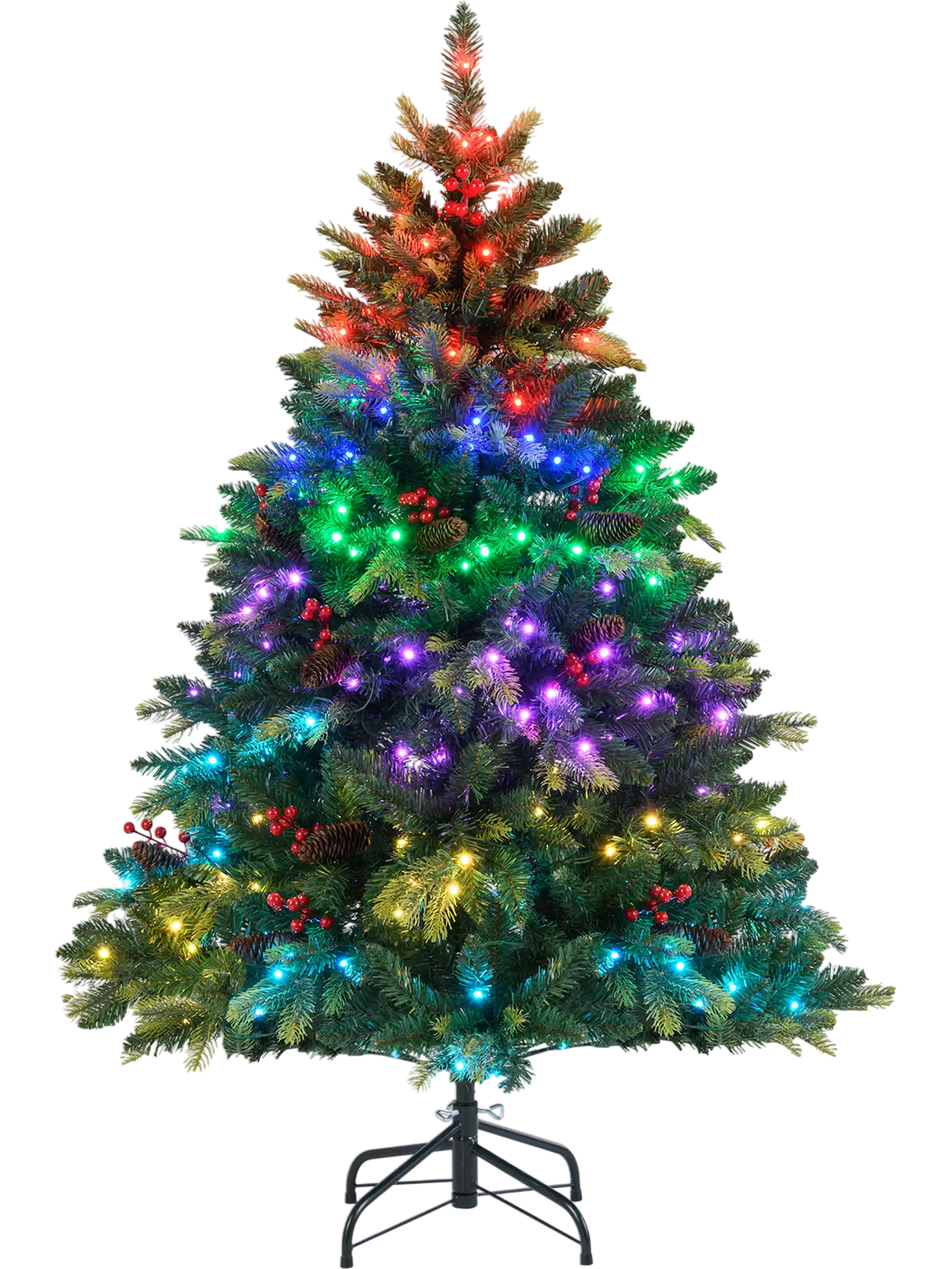 Costway Artificial Christmas Tree LED Lights Remote APP Control 79431065 New
