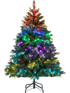 5 FT artificial Christmas tree with multicolored LED lights, featuring lush branch tips and remote app control for.