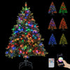 5 FT artificial Christmas tree with multicolored LED lights, remote control, and lush branch tips for festive decor.