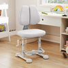 Kids Study Chair with Adjustable Double Backrest and Footrest-Gray - Gallery View 1 of 12
