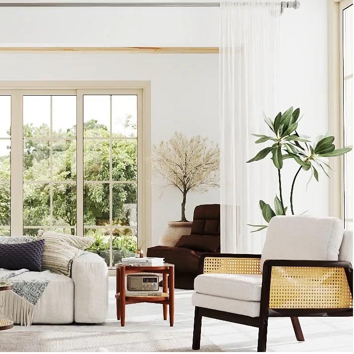 3-piece rattan living room furniture set featuring a coffee table, side table, and accent chair for stylish comfort.