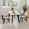 Foldable dining chair set of 4 in beige with padded seats and tilt backrests, ideal for kitchens and dining areas.