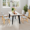 Foldable Dining Chair Set of 4 Armless Kitchen Chair with Padded Seat and Tilt Backrest-Gray - Gallery View 1 of 7